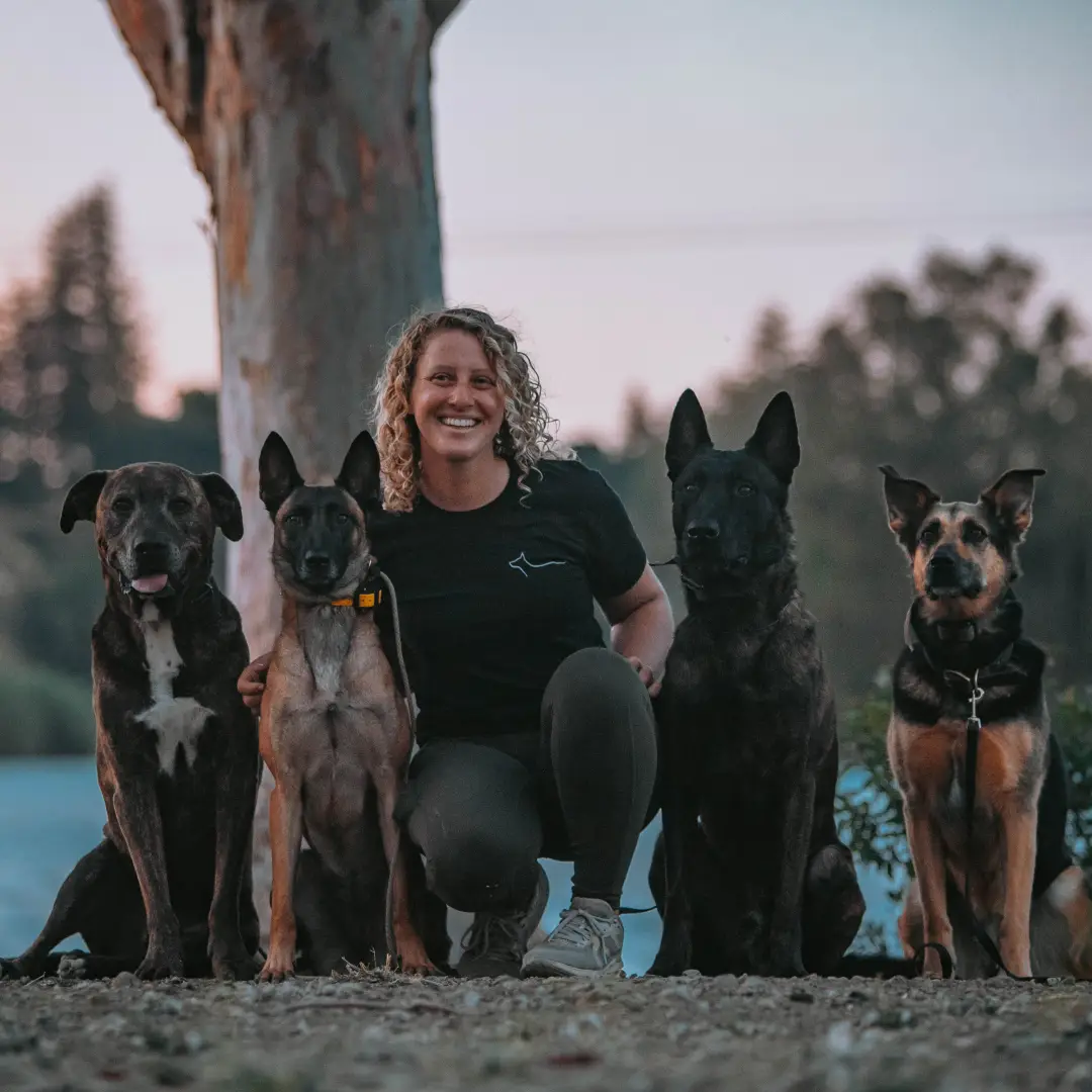 Dallas Hamilton with personal dogs in knoxville